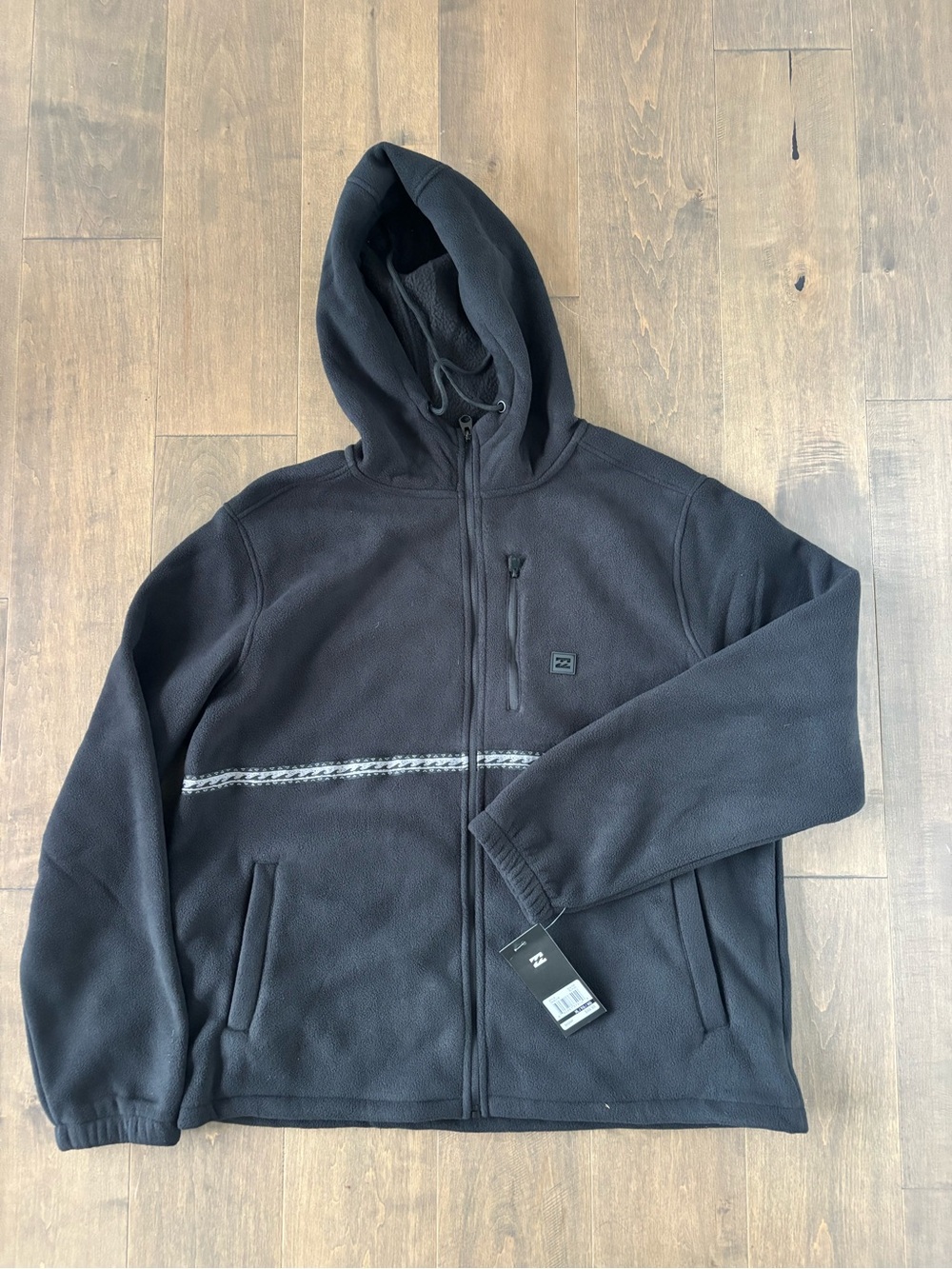 Billabong Black Hooded Fleece Jacket